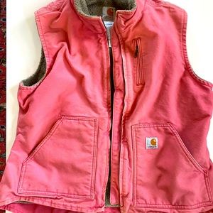 Carhartt Light Pink Carhartt Sherpa Duck Vest